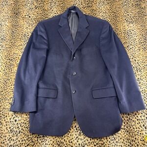 Arnold Brant Loro Piana 100% Cashmere Blazer Navy Blue 3 Button Sport Coat